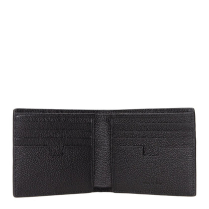 Testoni Black Leather Wallet Testoni