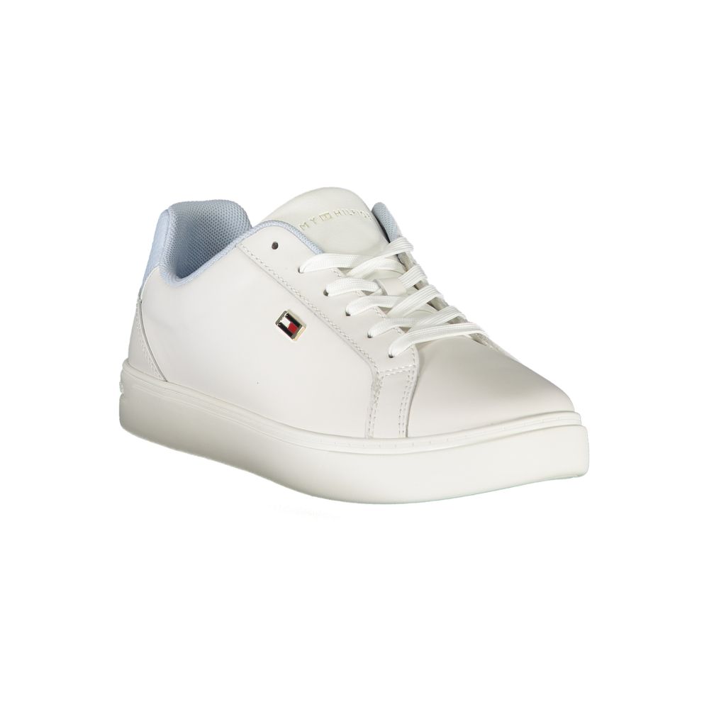 Tommy Hilfiger White Polyester Athletic Sneakers