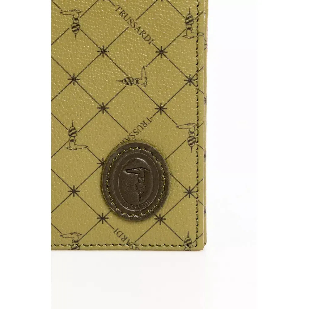 Trussardi Green Leather Men Wallet