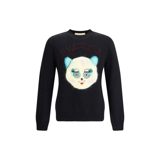 Valentino Black Cotton Sweatshirt Valentino