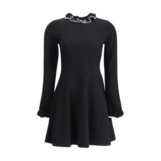 Valentino Black Viscose Casual Dress Valentino