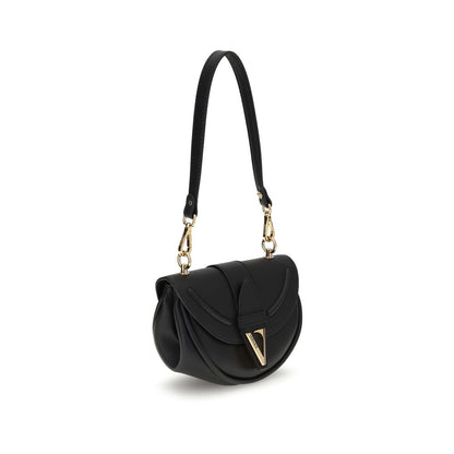 Versace Black Calf Leather Bos Taurus Shoulder Bag Versace