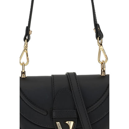 Versace Black Calf Leather Bos Taurus Shoulder Bag Versace