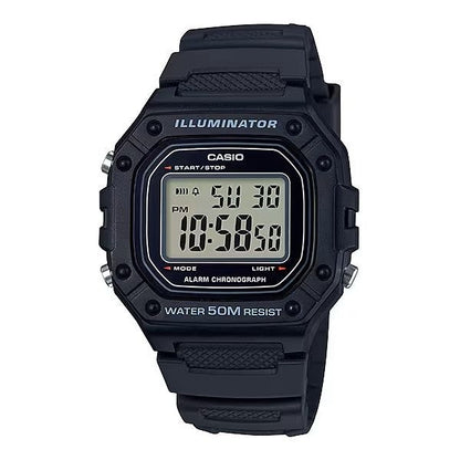 ?CASIO TIMELESS COLLECTION Mod. SPORT ILLUMINATOR WR 50M. ALARM. CHRONOGRAPH - BLACK CASIO COLLECTION & VINTAGE