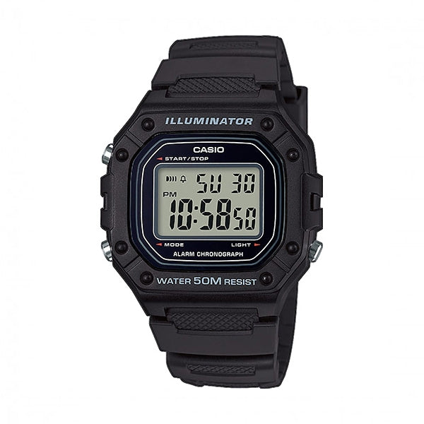 ?CASIO TIMELESS COLLECTION Mod. SPORT ILLUMINATOR WR 50M. ALARM. CHRONOGRAPH - BLACK CASIO COLLECTION & VINTAGE