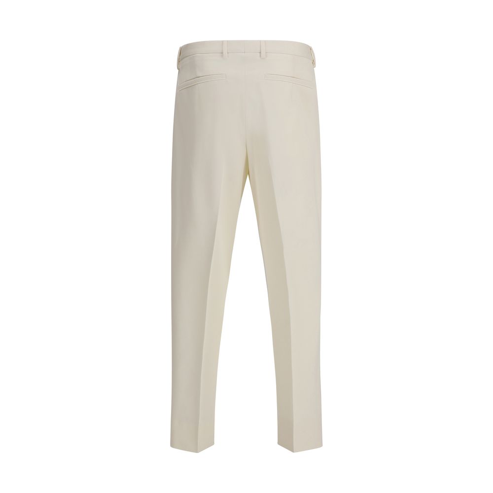 ZEGNA White Cotton Dress Pants ZEGNA