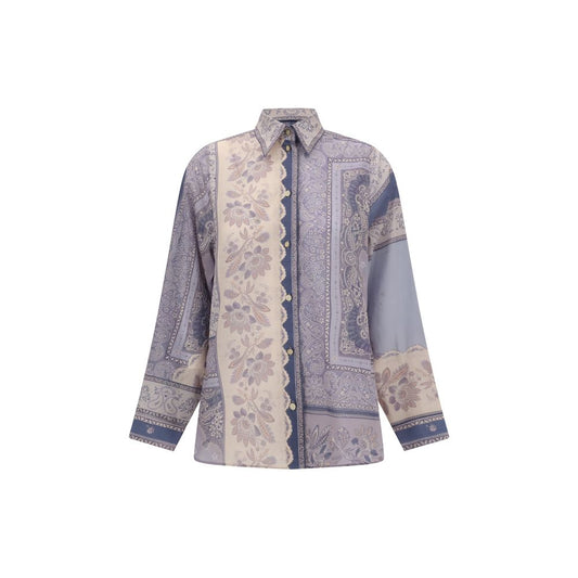 Zimmermann Purple Cotton Pattern Shirt Zimmermann