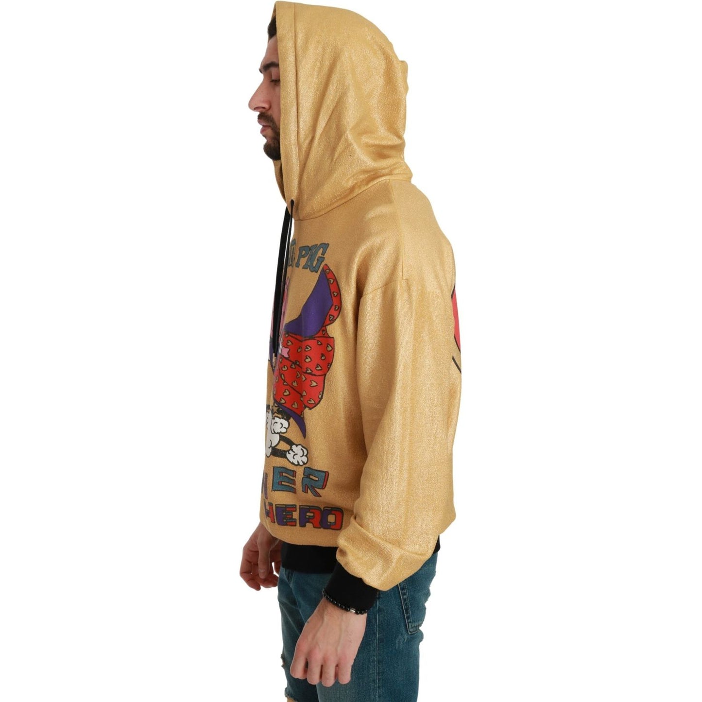 Dolce & Gabbana | Gold Pig of the Year Hooded Sweater | McRichard Designer Brands