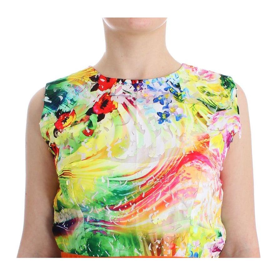 Lanre Da Silva Ajayi | Multicolor Organza Sheath Dress | McRichard Designer Brands