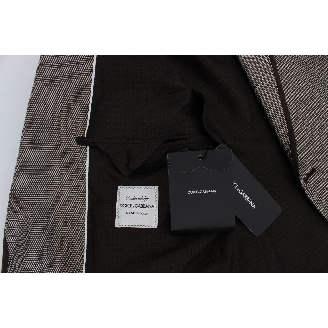 Dolce & Gabbana | Brown Slim Fit Silk Two Button Blazer | McRichard Designer Brands