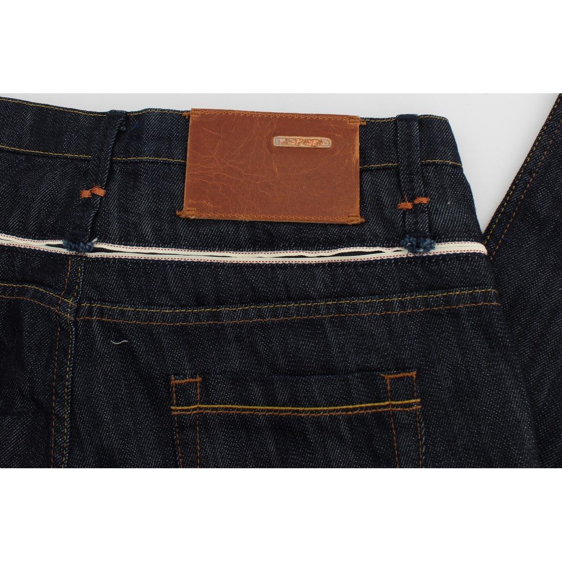 Acht | Blue Denim Cotton Bottoms Straight Fit Jeans | McRichard Designer Brands