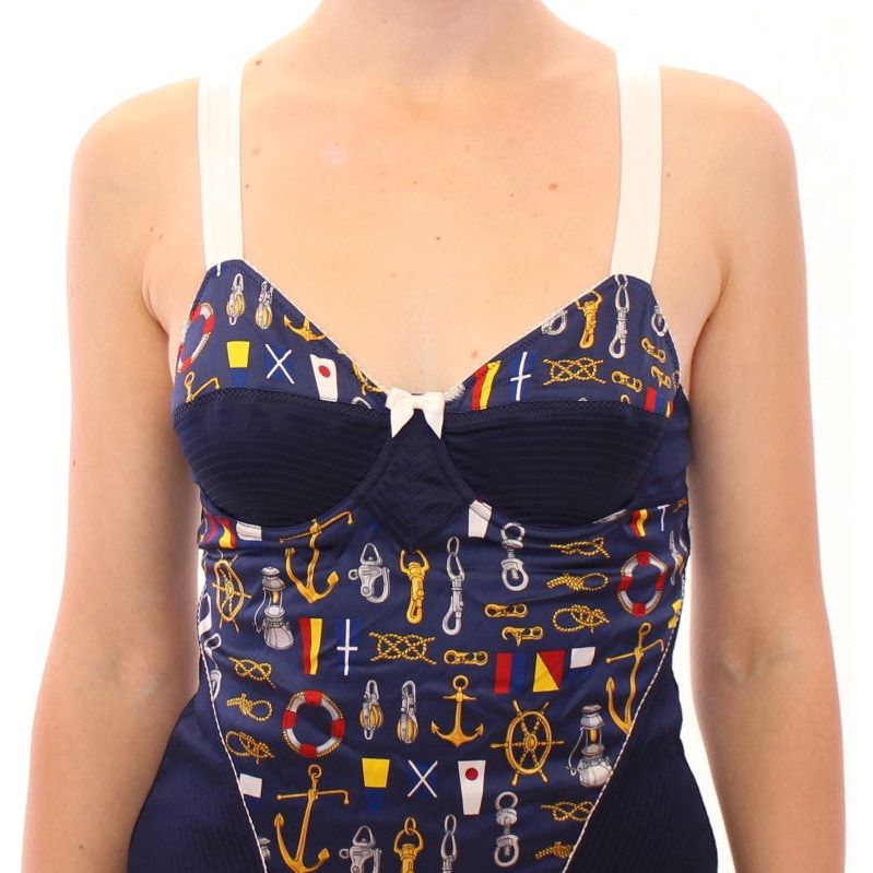Dolce & Gabbana | Blue Sailor Motive Tank Top | McRichard Designer Brands