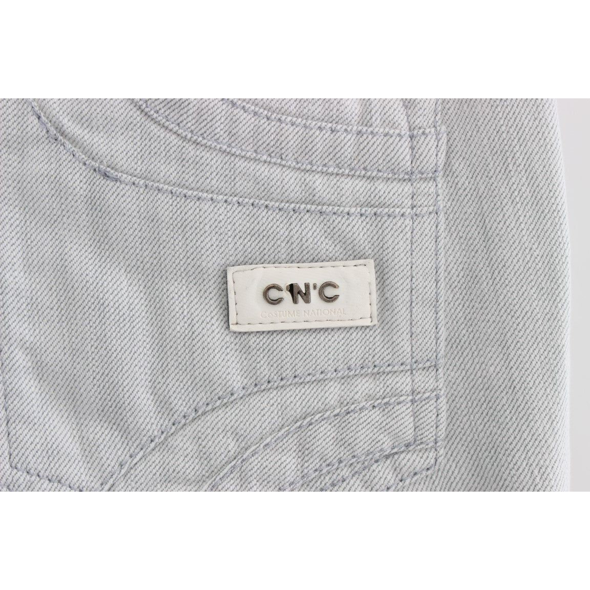 Costume National | Gray Cotton Slim Fit Bootcut Jeans | McRichard Designer Brands