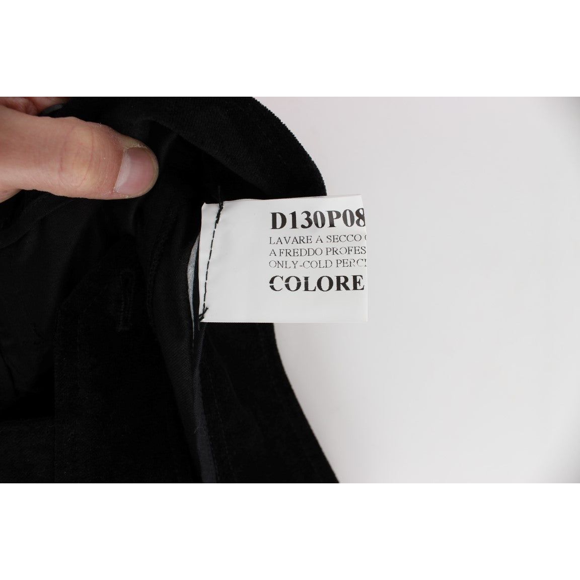 Ermanno Scervino | Black Velvet Cotton Capri Bootcut Pants | McRichard Designer Brands