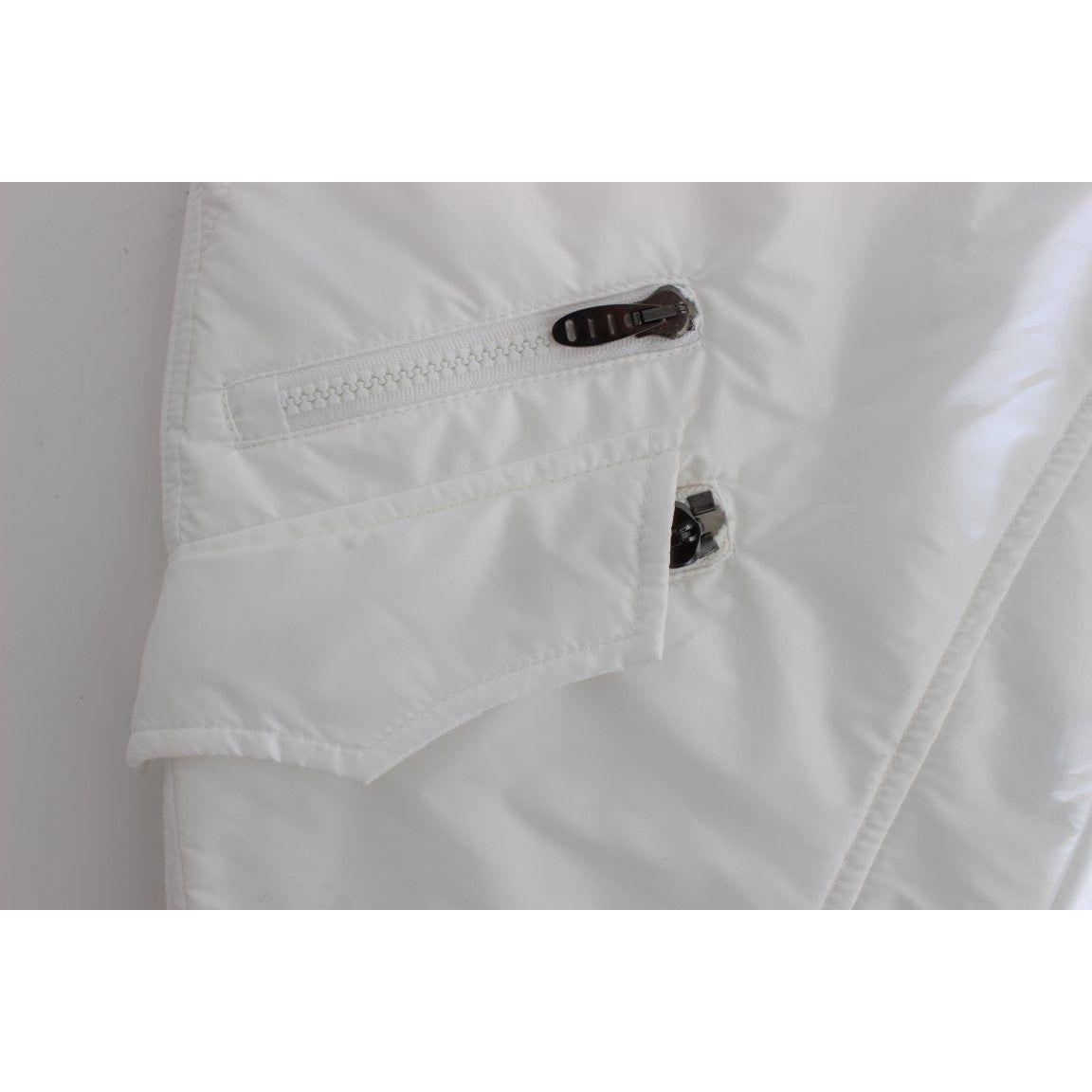 Ermanno Scervino | White Nylon Padded Slim Fit Cargo Pants | McRichard Designer Brands