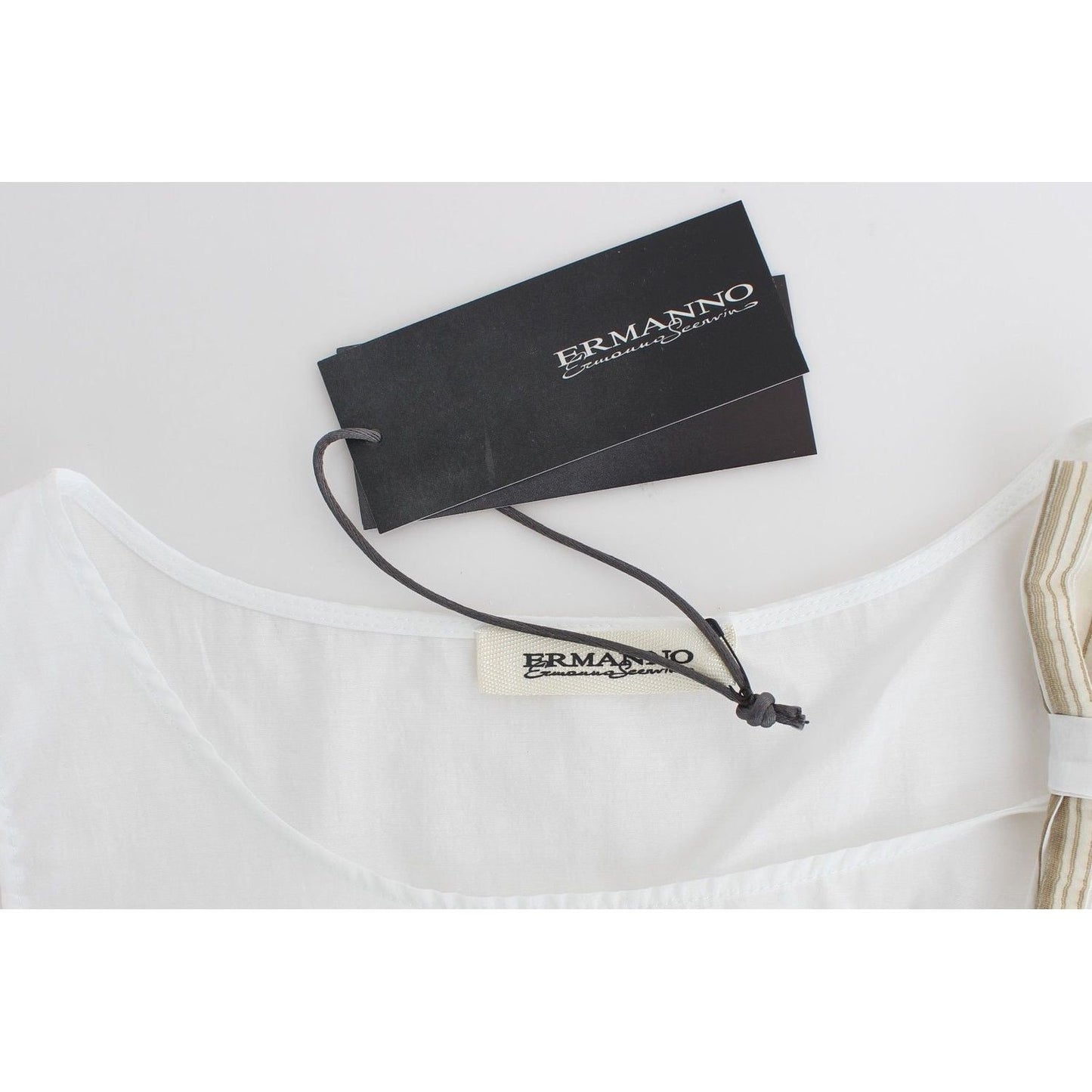 Ermanno Scervino | White Top Blouse Tank Shirt Sleeveless | McRichard Designer Brands