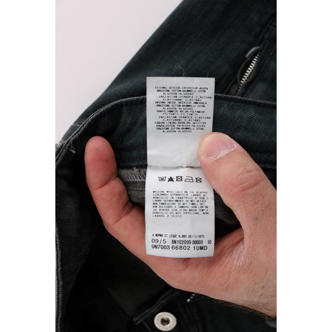 Costume National | Gray Cotton Superslim Denim Jeans | McRichard Designer Brands