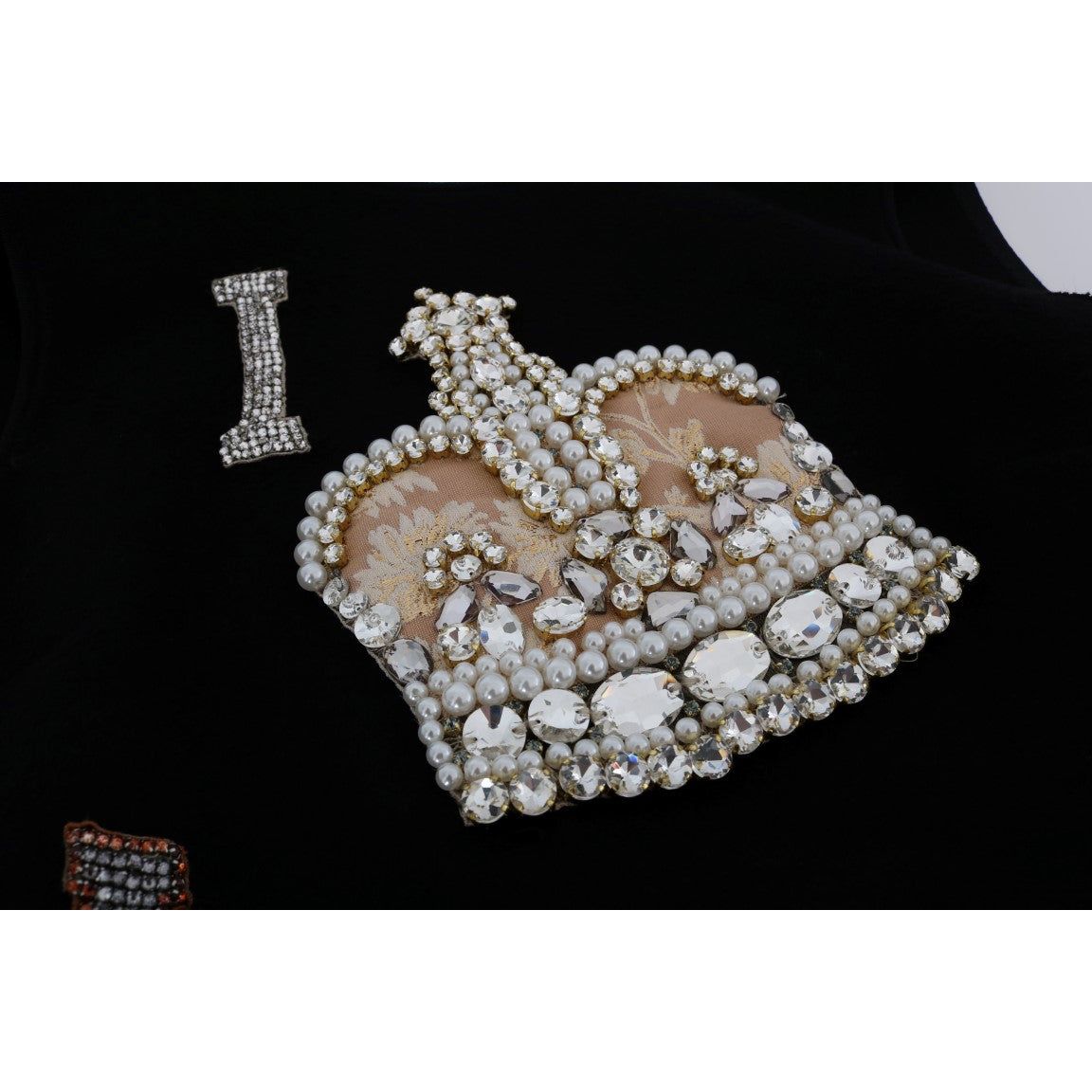 Dolce & Gabbana | Black I AM A PRINCESS Crystal Shift Dress | McRichard Designer Brands