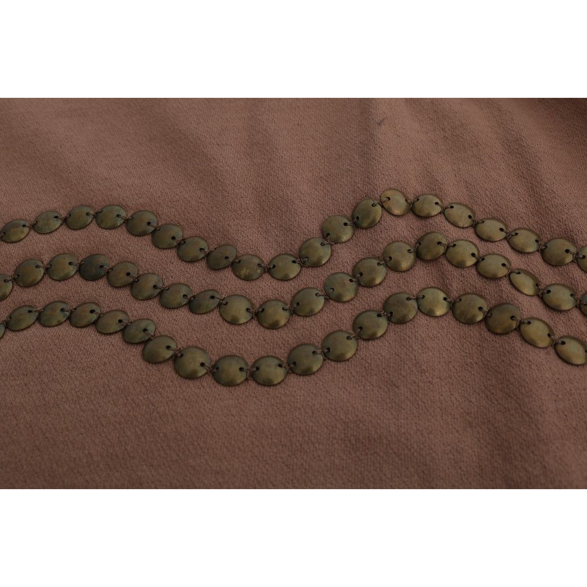 John Galliano | Brown Cotton Studded Sweater | McRichard Designer Brands