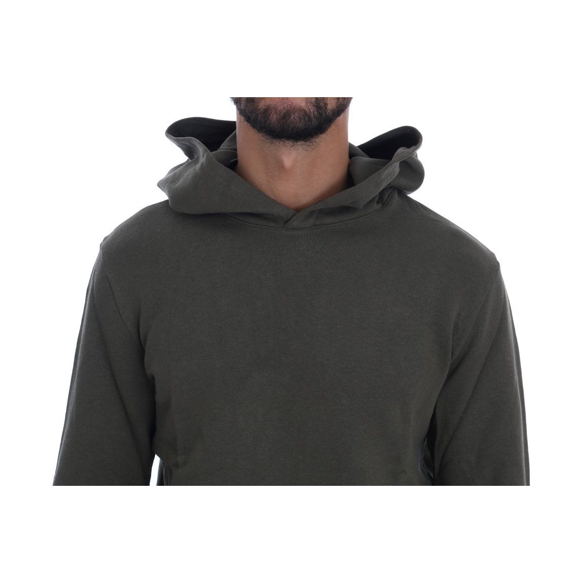 Daniele Alessandrini | Green Pullover Hodded Cotton Sweater | McRichard Designer Brands