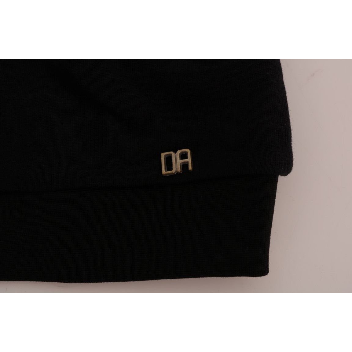 Daniele Alessandrini | Black Crewneck Cotton Pullover Sweater | McRichard Designer Brands