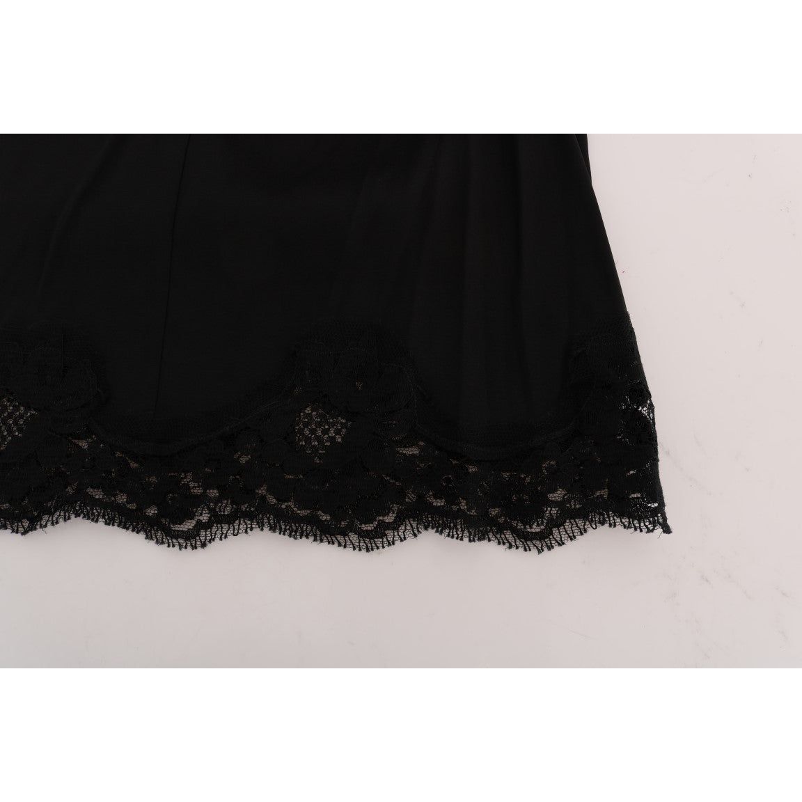 Dolce & Gabbana | Black Floral Cutout Lace A-Line Skirt | McRichard Designer Brands