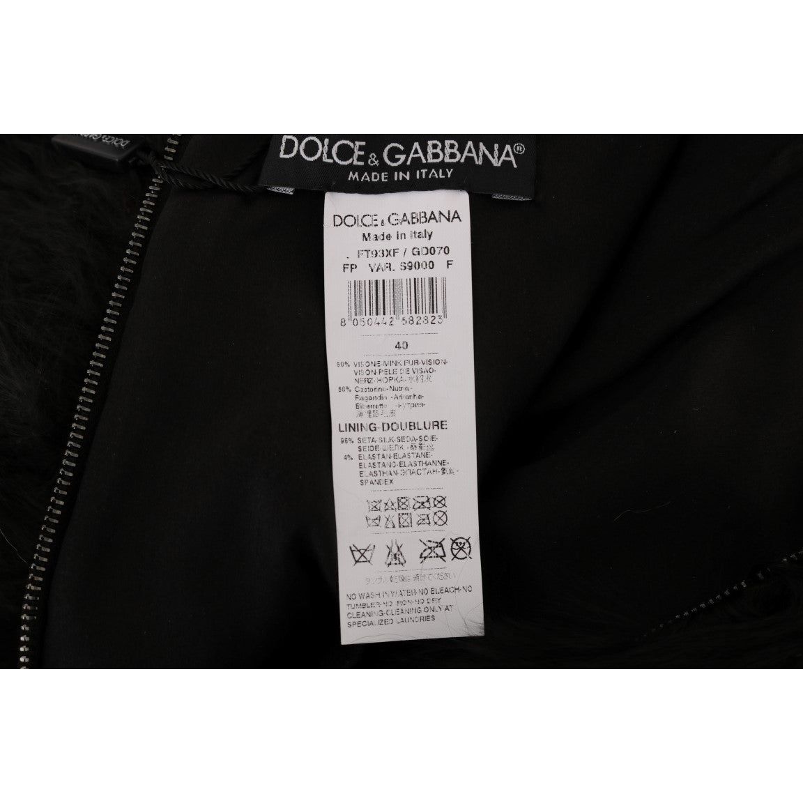 Dolce & Gabbana | Black Mink Nutria Fur Mini Hot Pants | McRichard Designer Brands