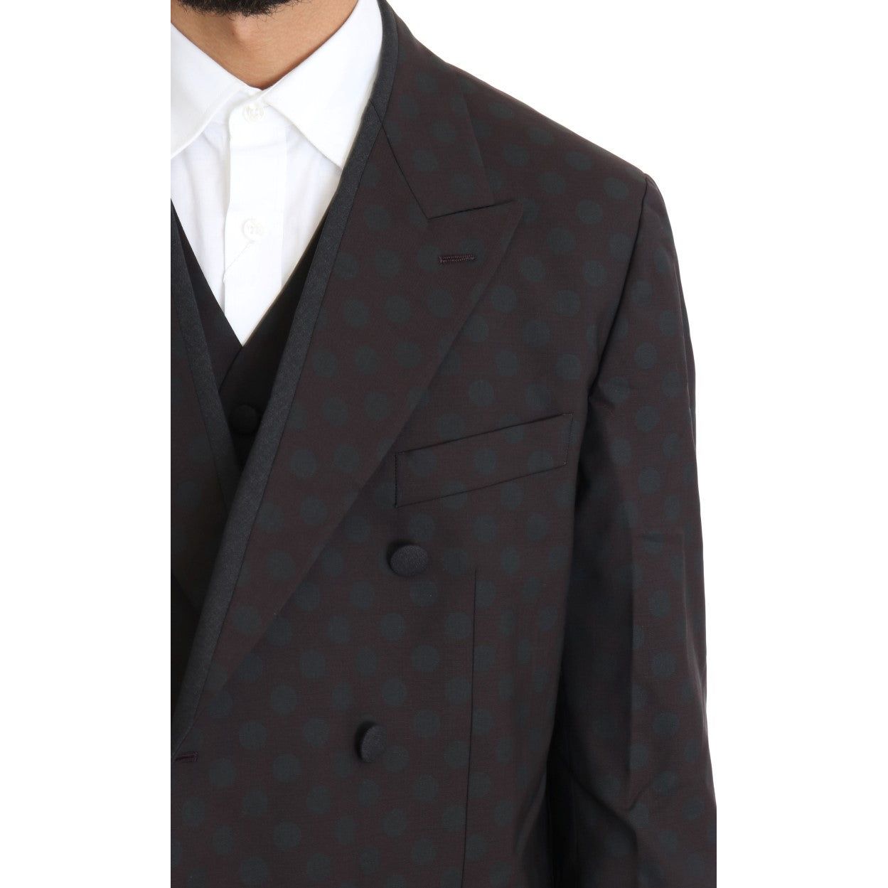 Dolce & Gabbana | Bordeaux Wool Stretch Long 3 Piece Suit | McRichard Designer Brands