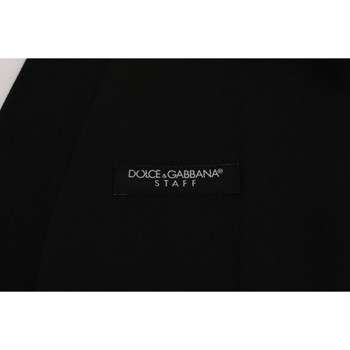 Dolce & Gabbana | Black STAFF Wool Stretch Vest | McRichard Designer Brands