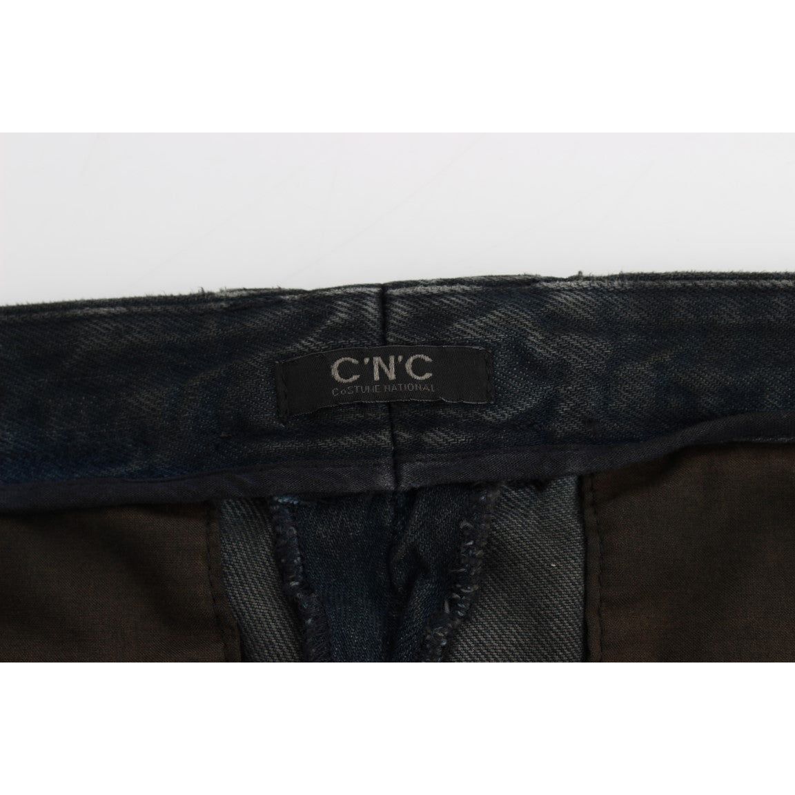 Costume National | Blue Cotton Slim Pants Denim Jeans | McRichard Designer Brands