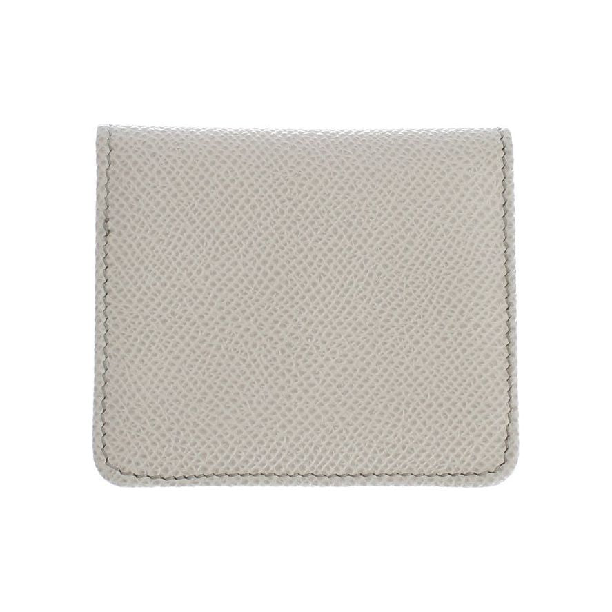 Dolce & Gabbana | White Dauphine Leather Case Wallet | McRichard Designer Brands
