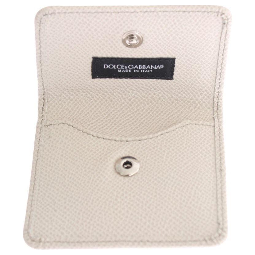 Dolce & Gabbana | White Dauphine Leather Case Wallet | McRichard Designer Brands