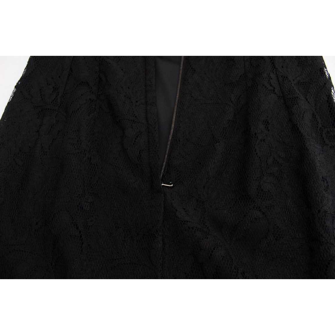 Dolce & Gabbana | Black Floral Lace Long Ball Maxi Dress | McRichard Designer Brands