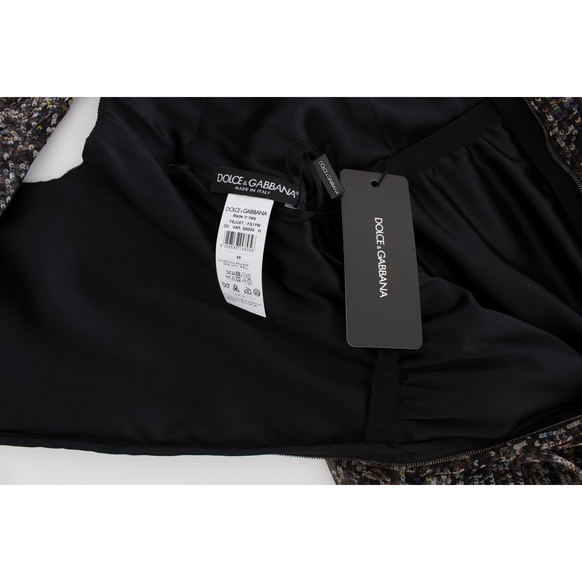 Dolce & Gabbana | Dark Silk Shift Gown Full Length Dress | McRichard Designer Brands