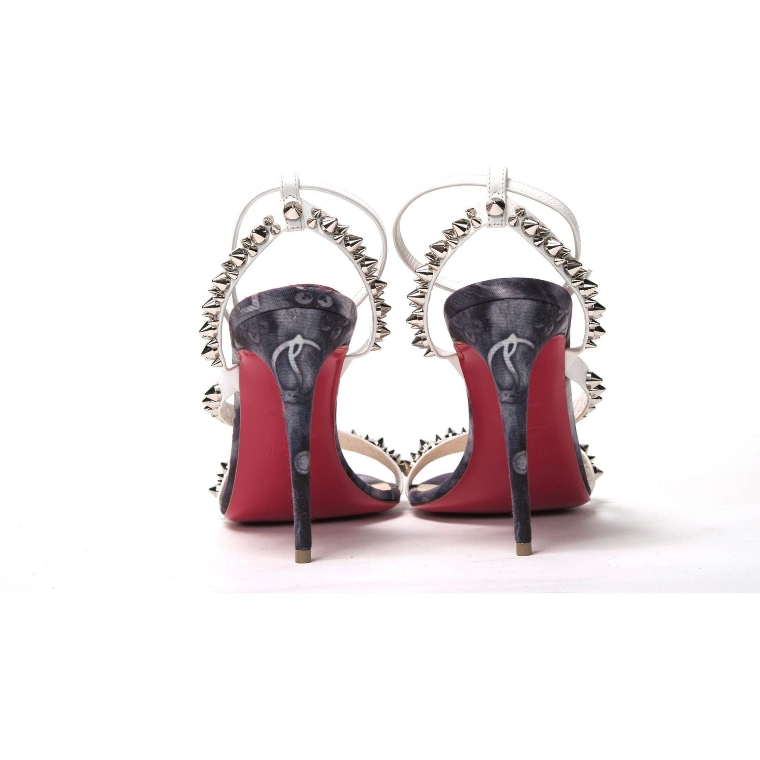 Christian Louboutin | Multicolor silver Mafaldina Spikes High Heels  | McRichard Designer Brands