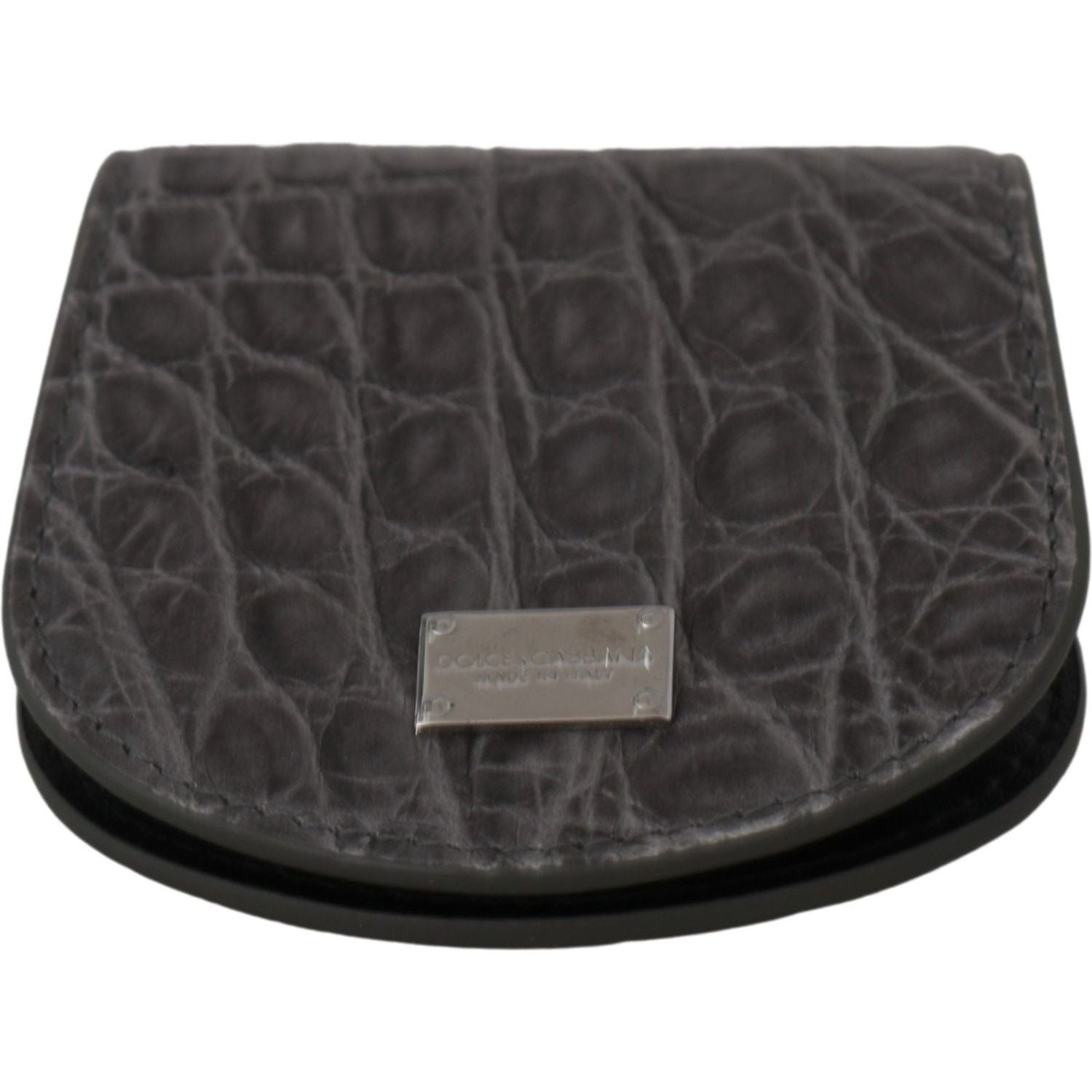 Dolce & Gabbana | Gray Exotic Skin Condom Case Holder Pocket Wallet | McRichard Designer Brands
