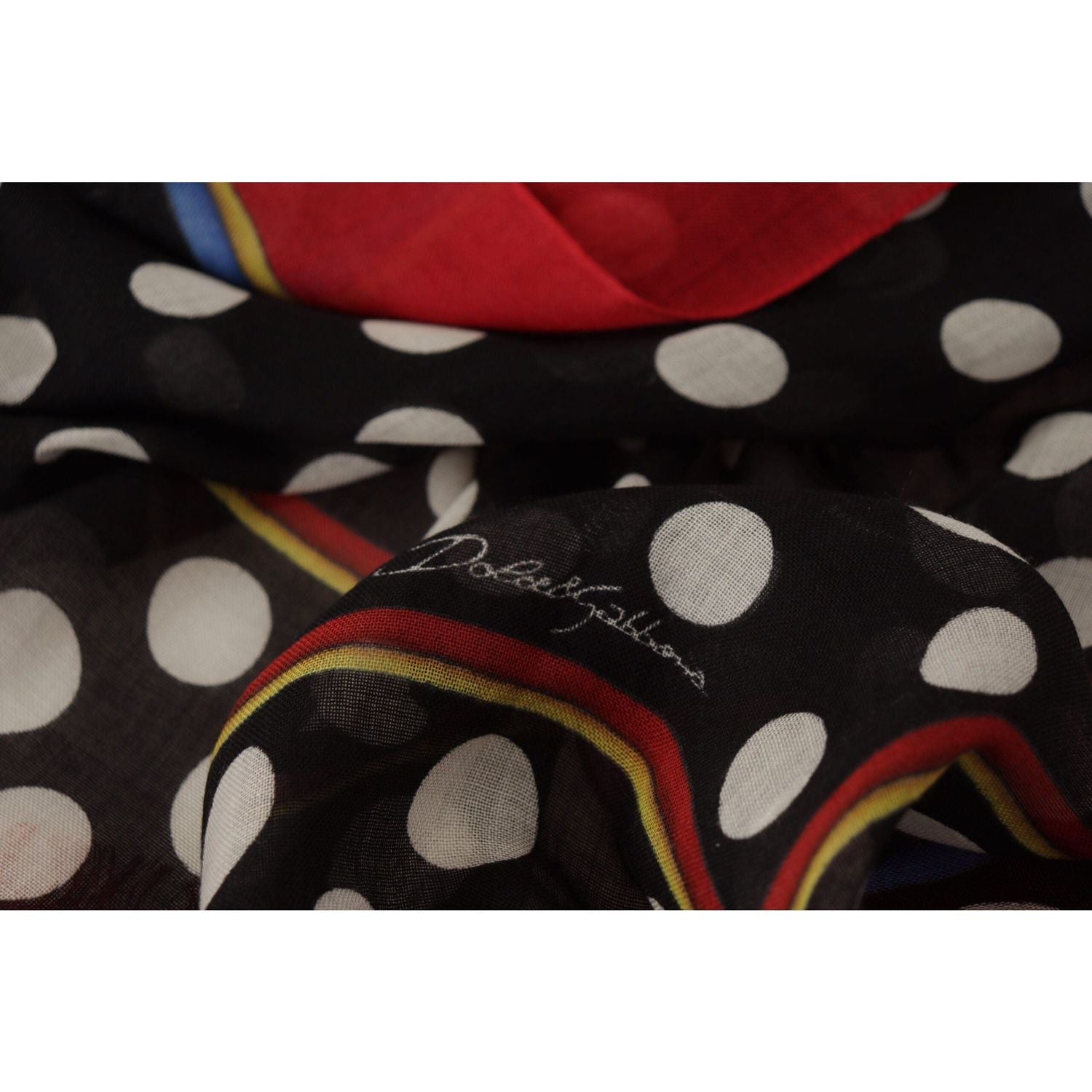 Dolce & Gabbana | Multicolor Polka Dots Neck Wrap Shawl Scarf  | McRichard Designer Brands