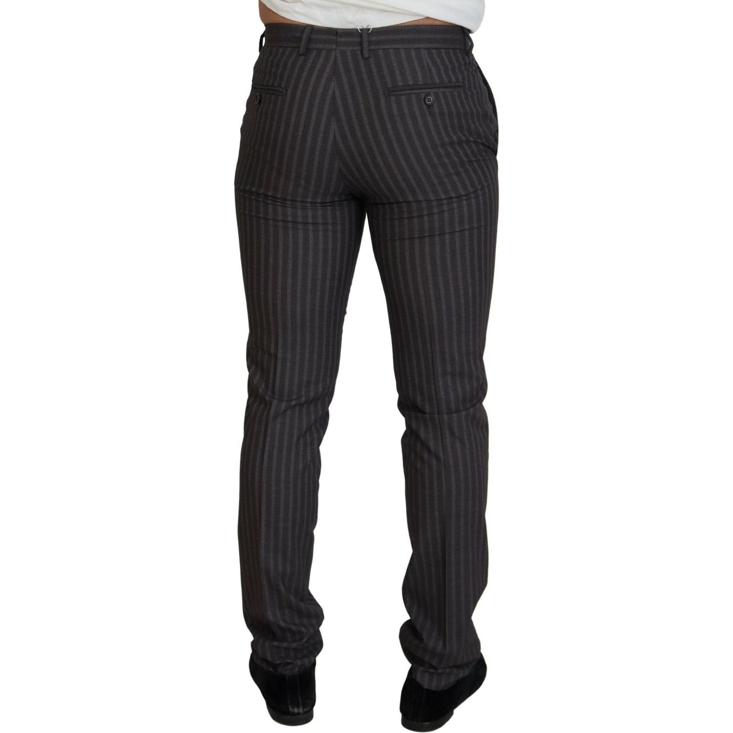 BENCIVENGA | Brown Stripes Slim Fit Men Pants - McRichard Designer Brands