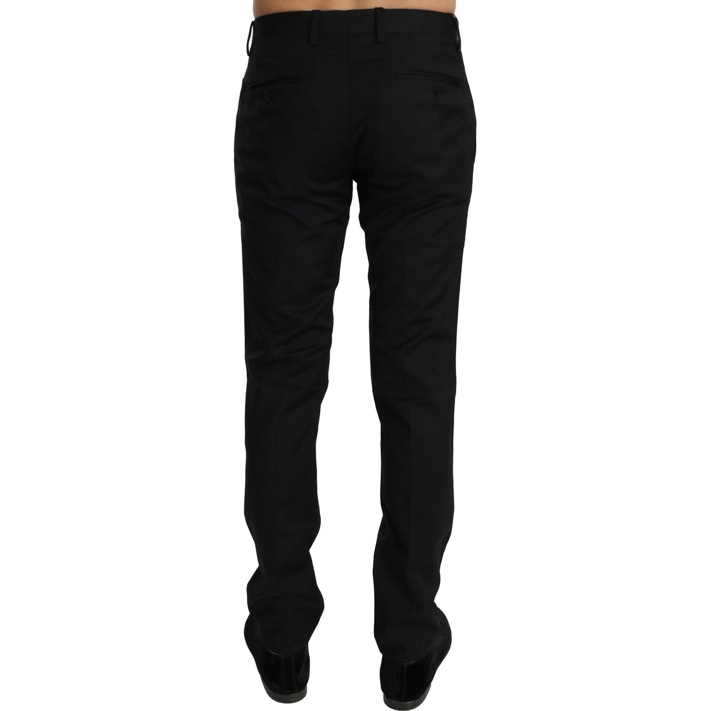 Dolce & Gabbana | Black Dress Formal Trouser Mens Wool Pants | McRichard Designer Brands