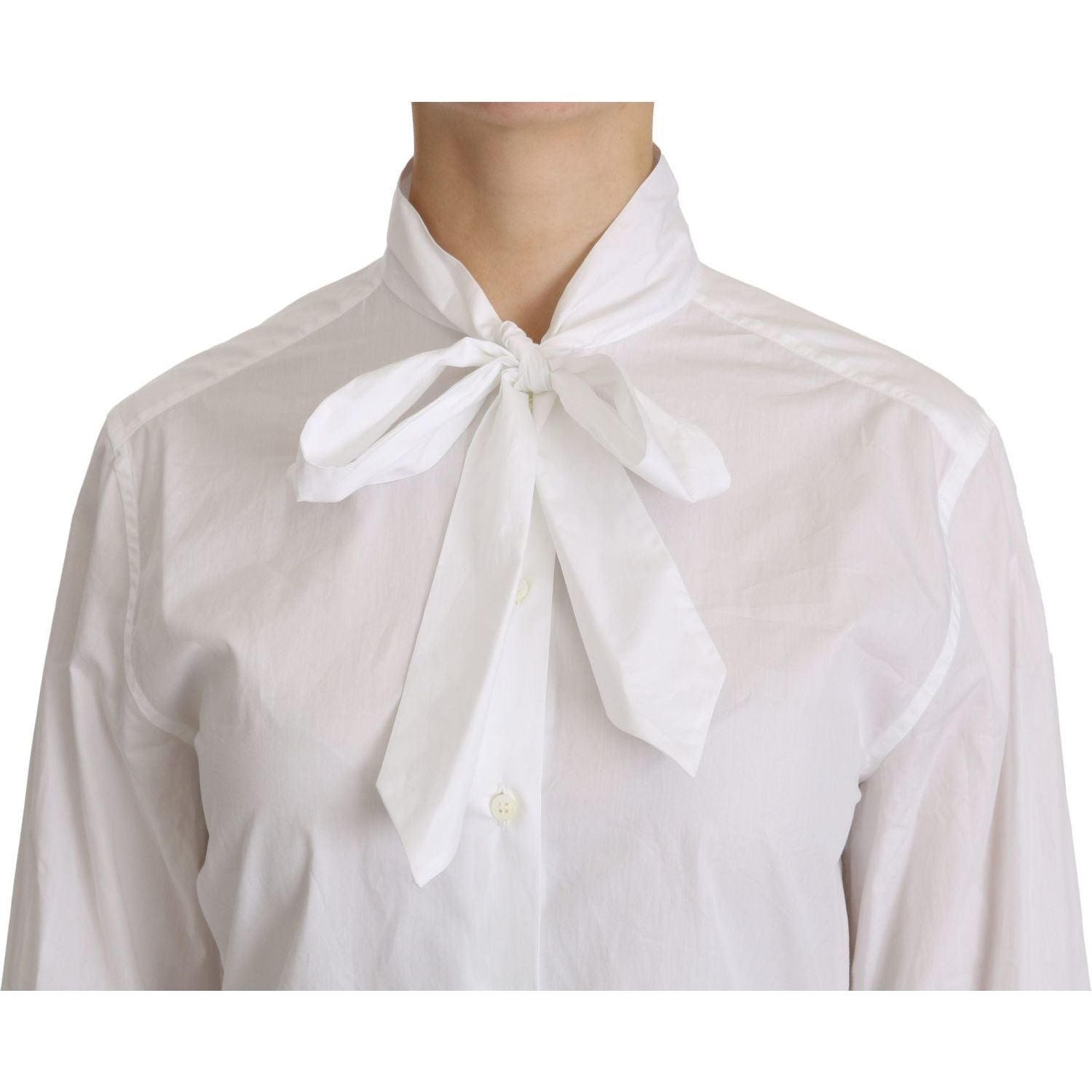 Dolce & Gabbana | White Turtle Neck Long Sleeve Polo Shirt | McRichard Designer Brands