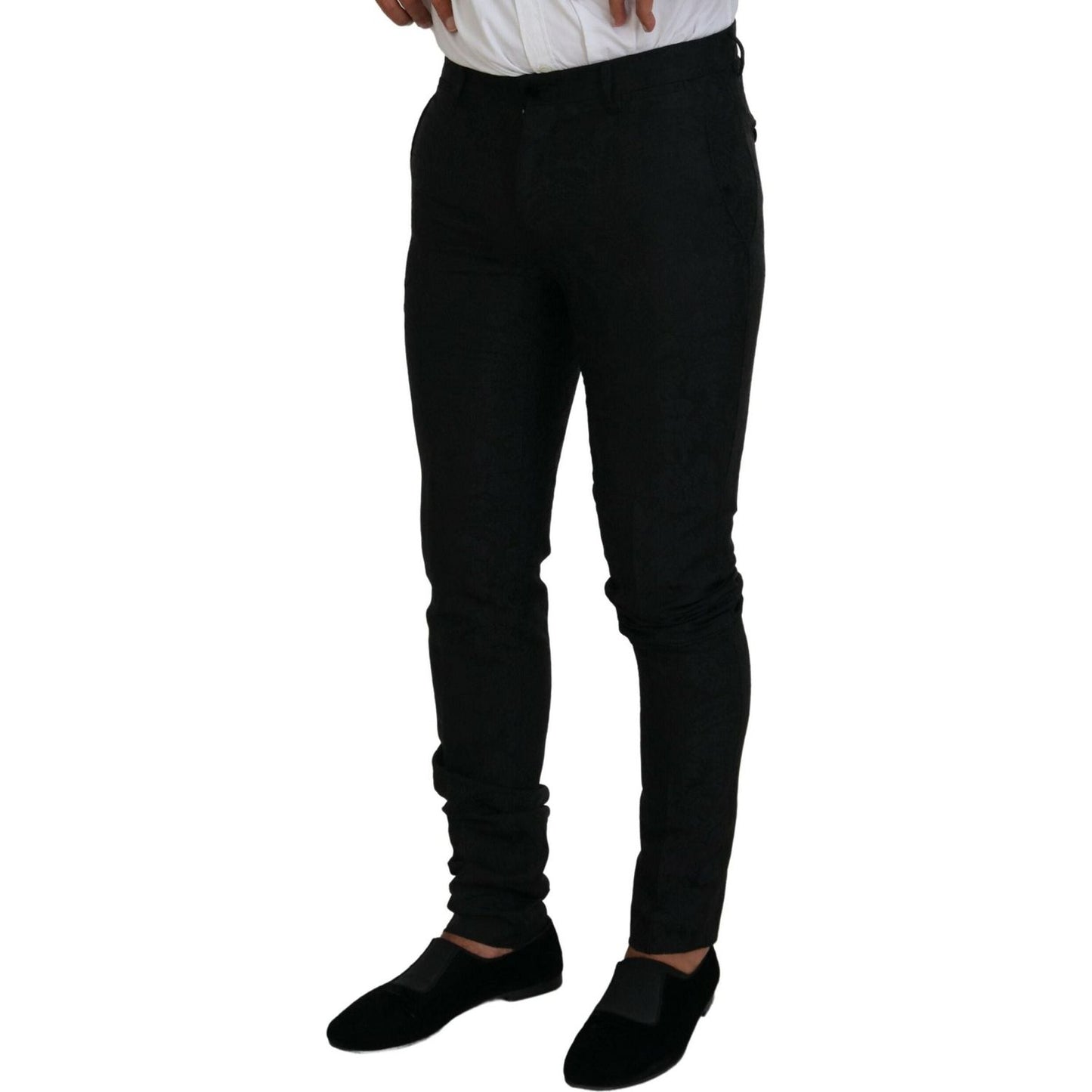 Dolce & Gabbana | Black Polyester Men 2 Piece MARTINI Suit  | McRichard Designer Brands
