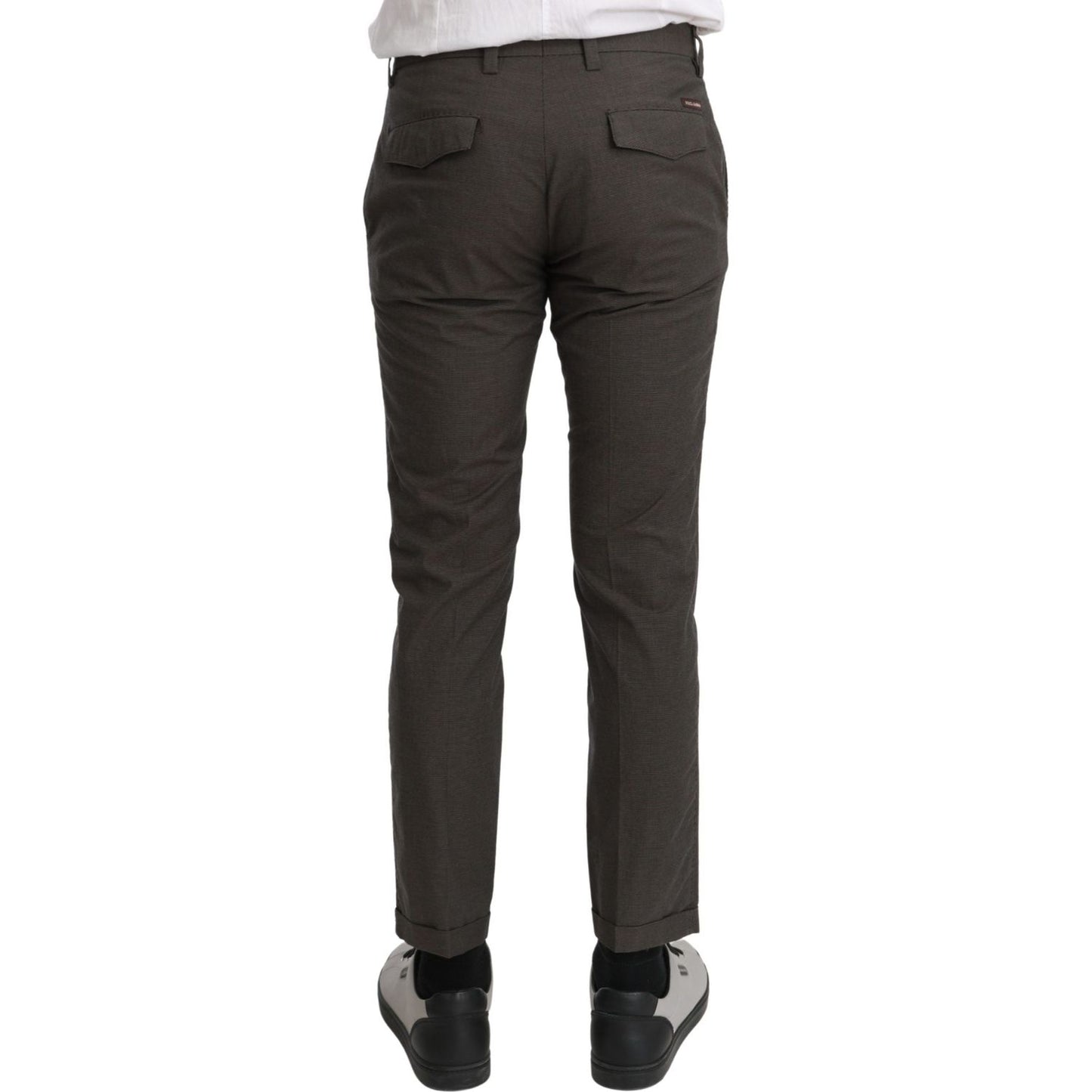 Dolce & Gabbana | Brown Casual Mens Trouser 100% Cotton Pants | McRichard Designer Brands