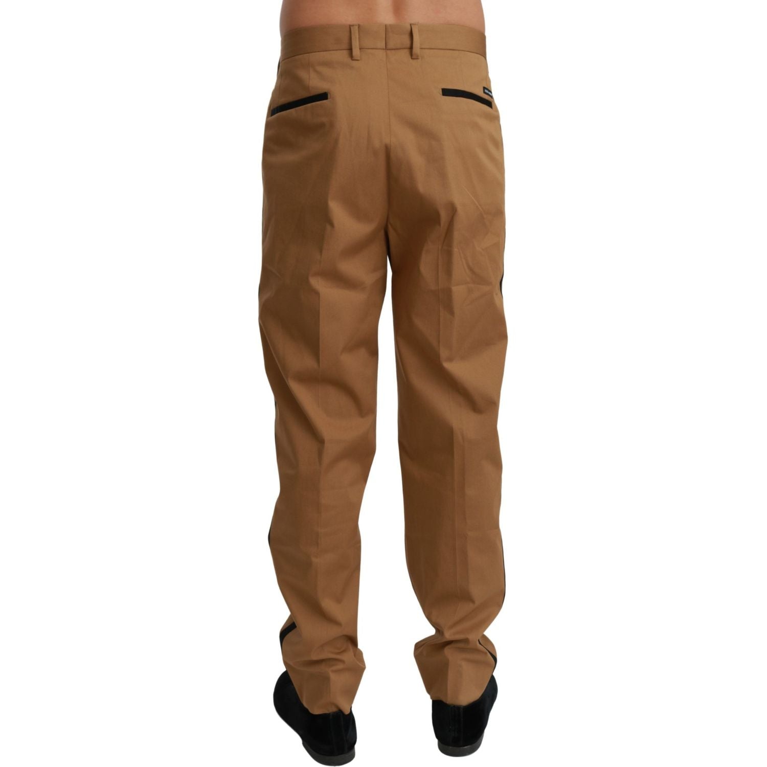 Dolce & Gabbana | Brown Chinos Trousers Cotton Stretch Pants | McRichard Designer Brands