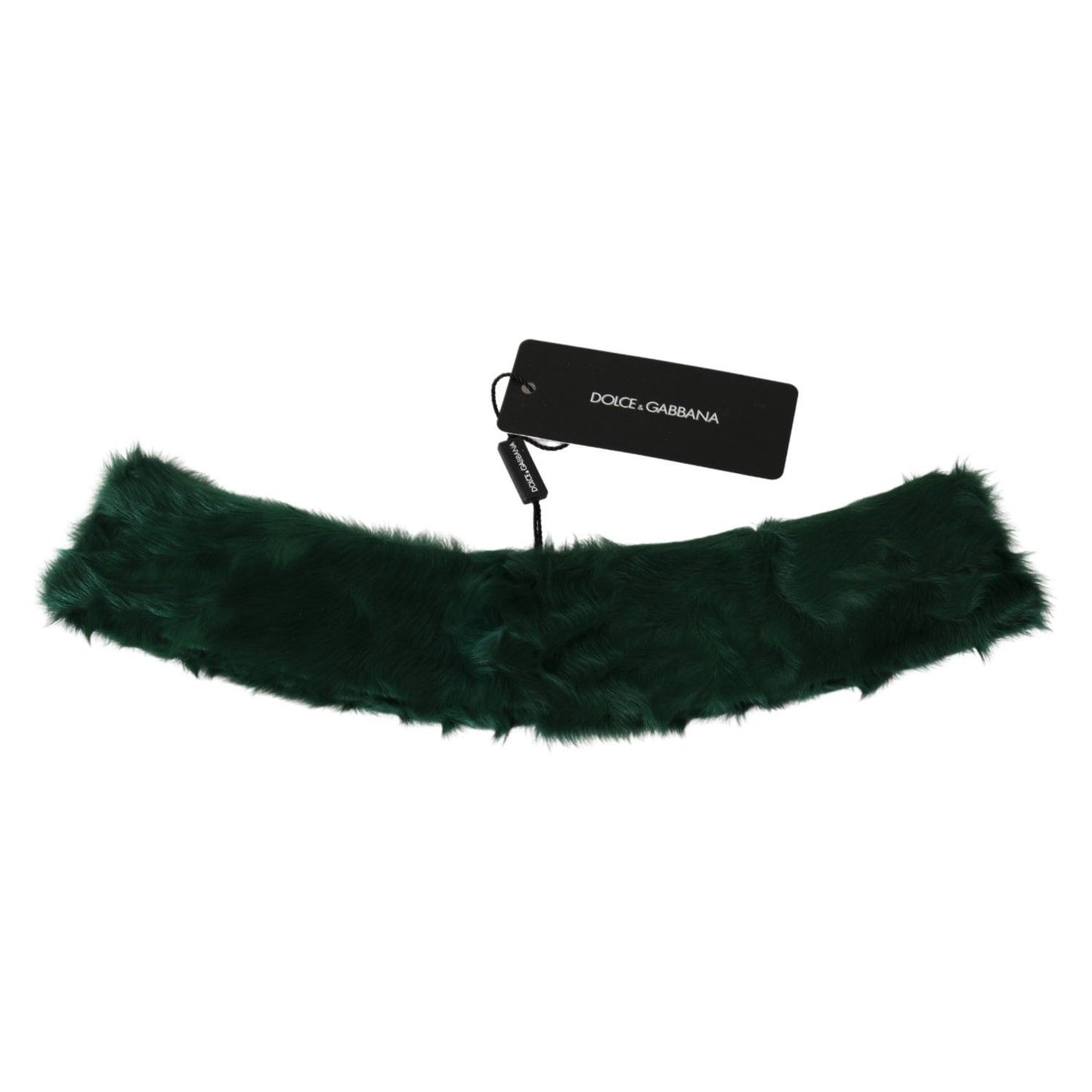 Dolce & Gabbana | Green Fur Neck Collar Wrap Lambskin Scarf | McRichard Designer Brands