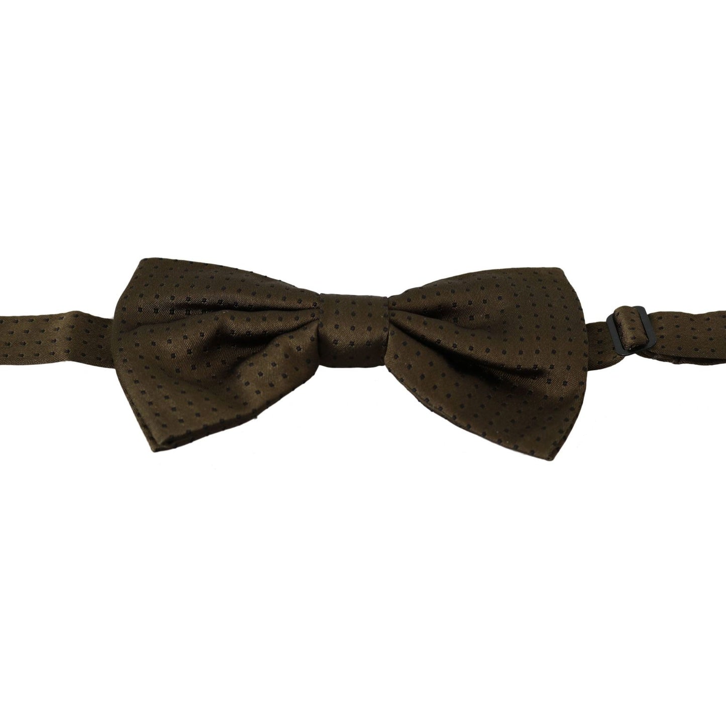 Dolce & Gabbana | Brown Polka Dots Silk Adjustable Neck Papillon Men Bow Tie | McRichard Designer Brands