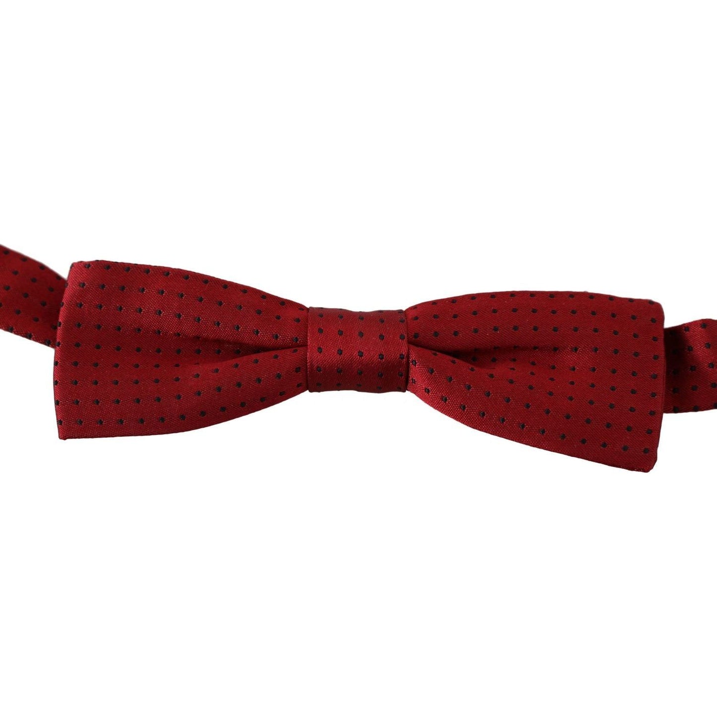 Dolce & Gabbana | Red Dotted Silk Adjustable Neck Papillon Bow Tie | McRichard Designer Brands