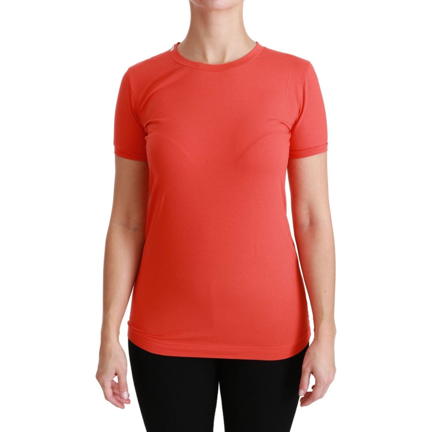 Dolce & Gabbana | Red Crewneck Short Sleeve T-shirt Cotton Top | McRichard Designer Brands