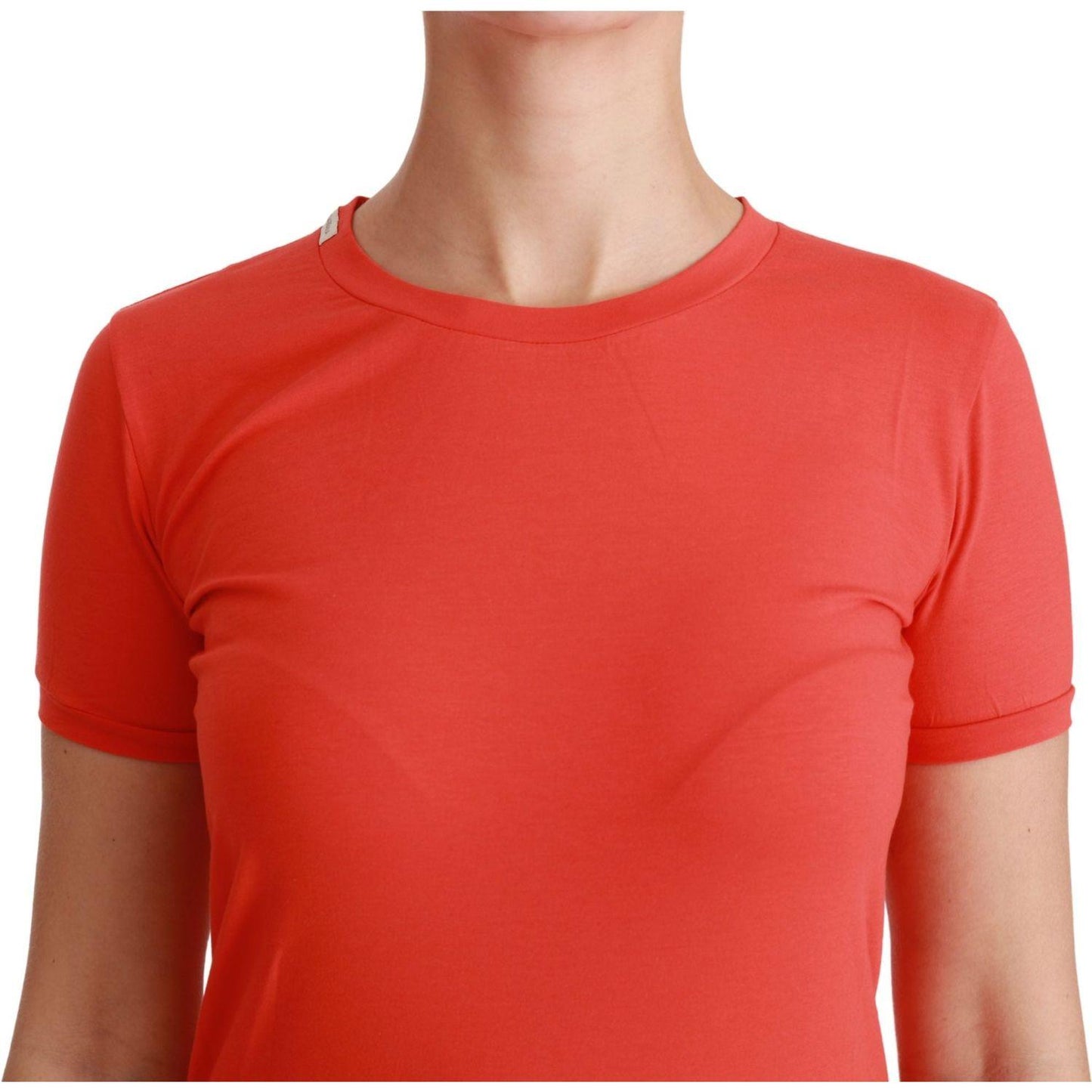 Dolce & Gabbana | Red Crewneck Short Sleeve T-shirt Cotton Top | McRichard Designer Brands