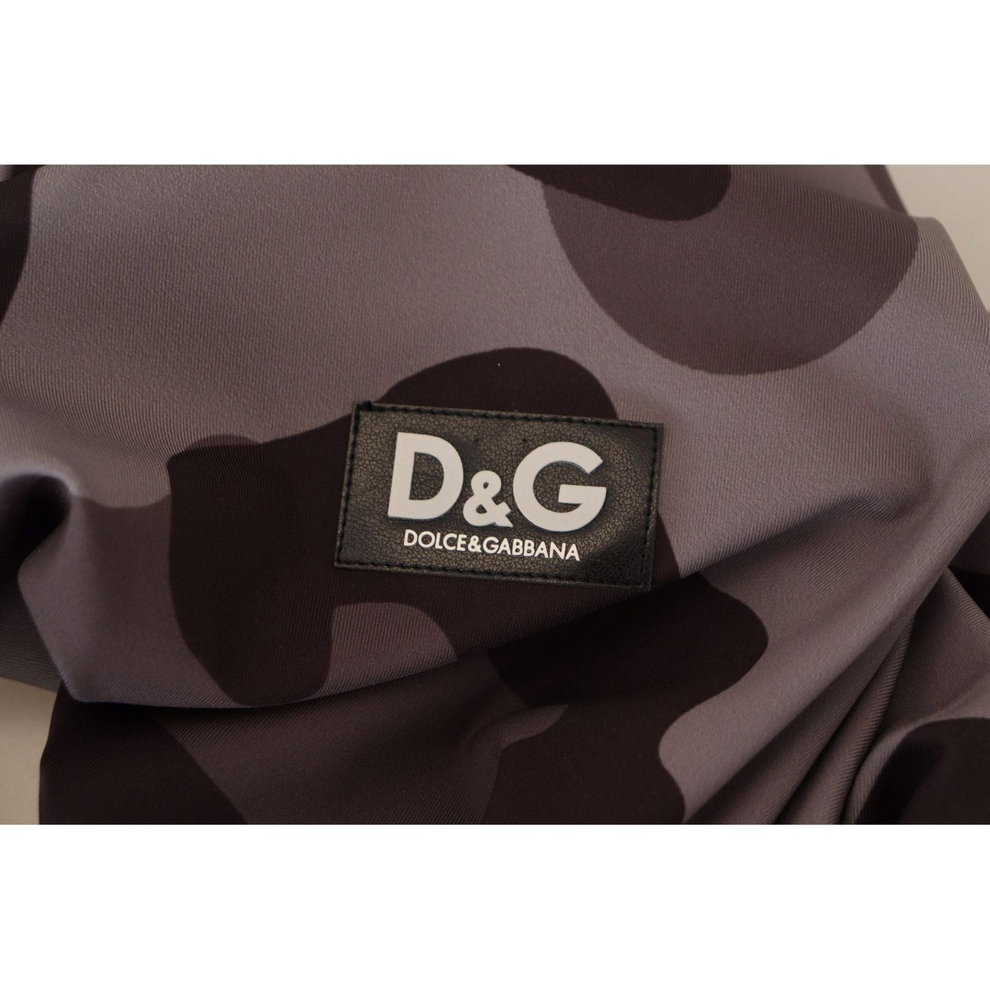 Dolce & Gabbana | Gray Patterned Polyester Wetsuit Swimwear  | McRichard Designer Brands