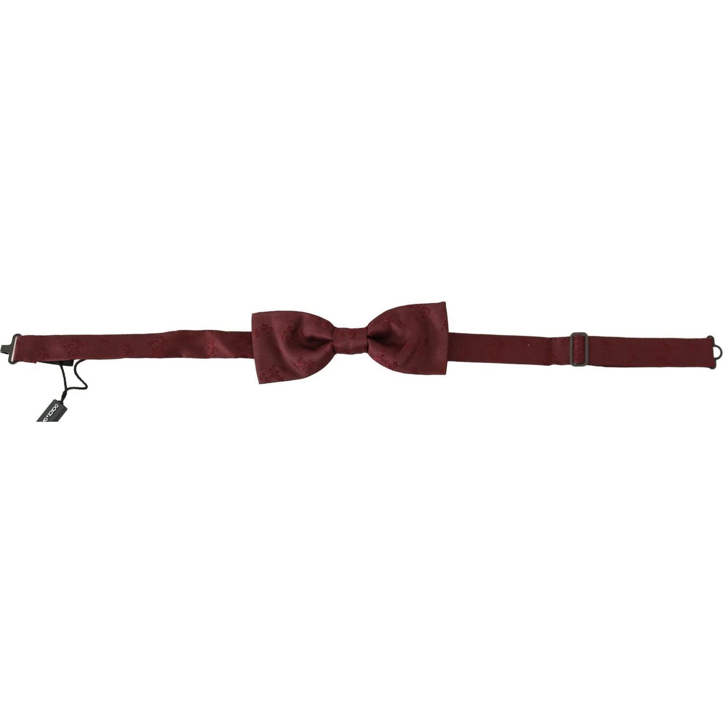 Dolce & Gabbana | Men Maroon 100% Silk Faille Adjustable Men  Neck Bow Tie | McRichard Designer Brands